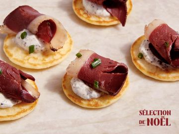 LES BLINIS MAGRET CHUTNEY EPICE x24