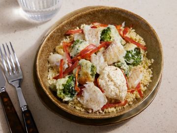 CABILLAUD CHORIZO ET BROCOLI GRATINE