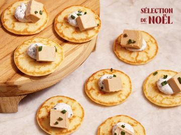 LES BLINIS FOIE GRAS CHUTNEY EPICE X24