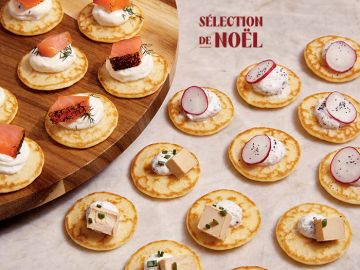 LES BLINIS FOIE GRAS - SAUMON GRAVELAX - TARTUFATA X48