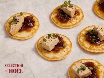 LES BLINIS FOIE GRAS CONFIT OIGNON X24