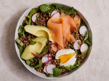 BOWL LENTILLE SAUMON OEUF POCHE