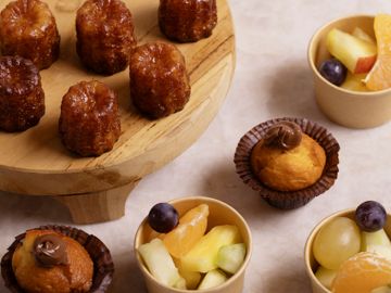 LE MIX MINI MUFFINS VERRINES FRUITS FRAIS & MINI CANELÉS X36