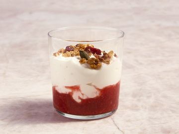 FROMAGE BLANC 0% COMPOTEE FRAISE RHUBARBE