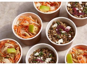 LES MINI SALADES DE COLESLAW ET LENTILLES X12