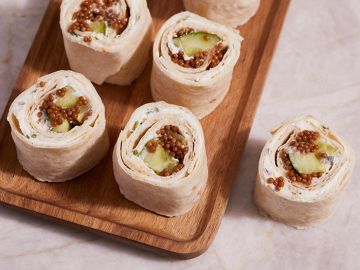 LES MINI WRAPS CONCOMBRE ET PICKLES DE MOUTARDE X18