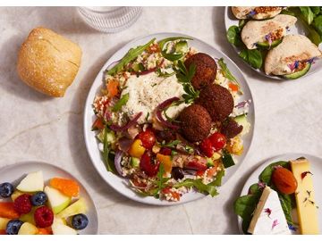 LE BOULGOUR FALAFEL ET LÉGUMES ROTIS