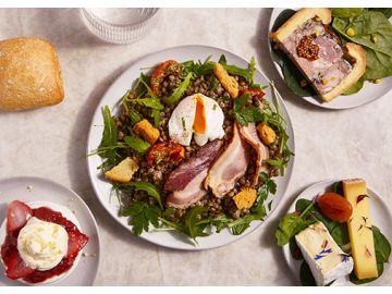 LES LENTILLES BACON OEUF POCHE