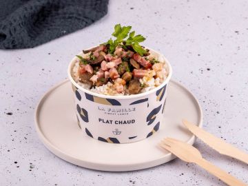 RIZ LARDONS ET CHAMPIGNONS